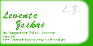 levente zsikai business card